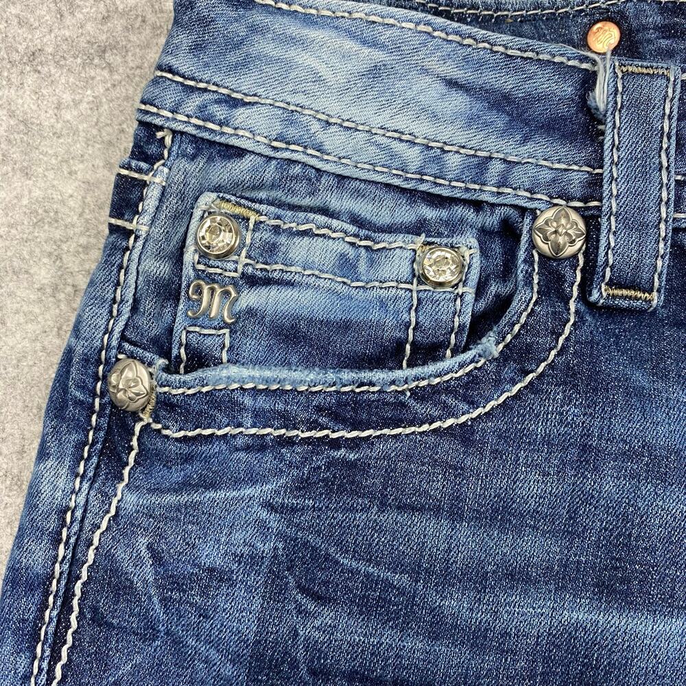 Miss Me Women's Straight Leg Jeans in Medium Blue Wash - Picture 3 of 16